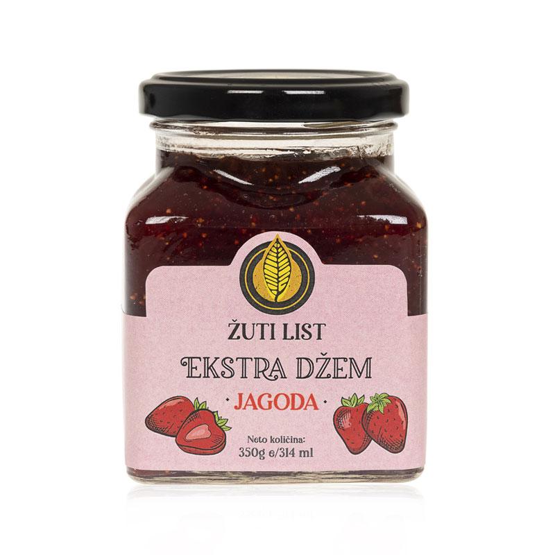 ŽUTI LIST, EKSTRA DŽEM JAGODA 350 gr