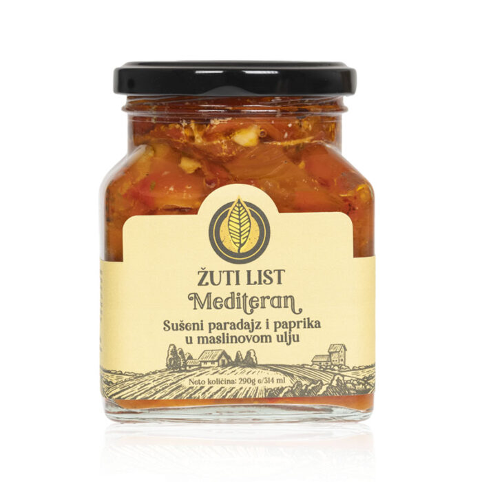 MEDITERAN, SUŠENI PARADAJZ I PAPRIKA U MASLINOVOM ULJU 290 gr