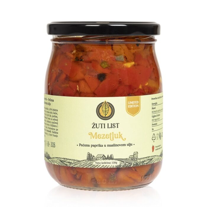 MEZETLUK, PEČENA PAPRIKA U MASLINOVOM ULJU 530 gr
